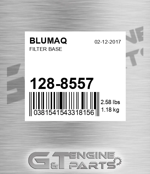 128-8557 Filter Base for BLUMAQ
