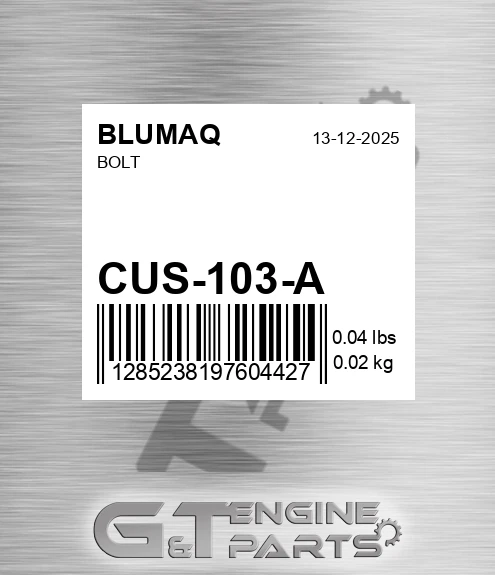 CUS-103-A Bolt for BLUMAQ