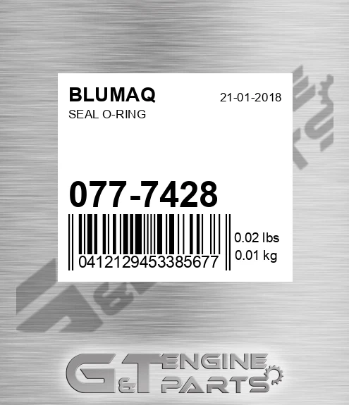 077-7428 Seal O-ring for BLUMAQ