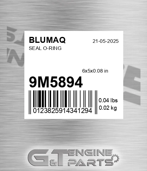 9M-5894 Seal O-ring for BLUMAQ