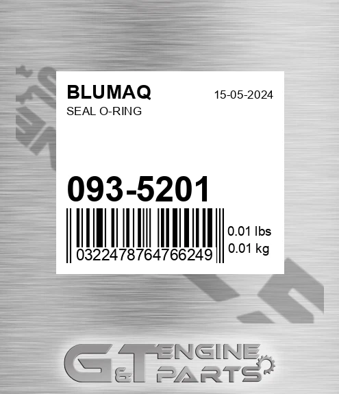 093-5201 Seal O-ring for BLUMAQ