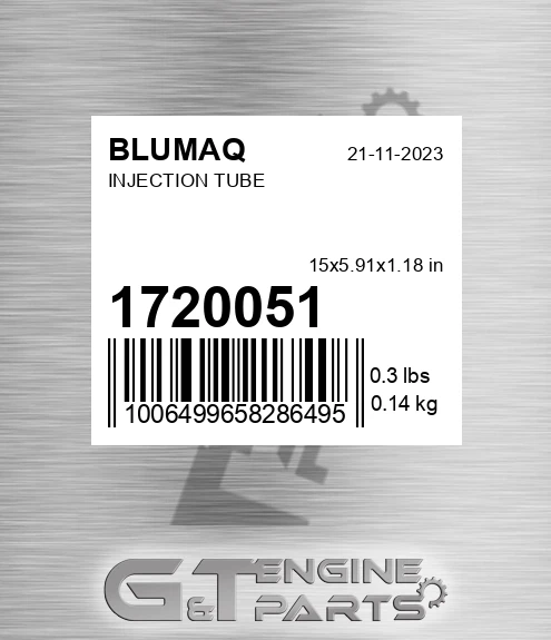 172-0051 Injection Tube for BLUMAQ