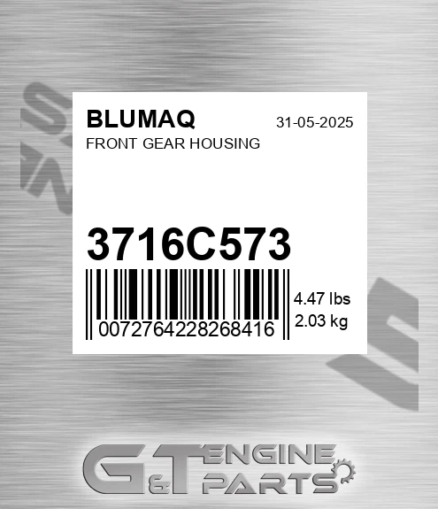 3716C573 BLUMAQ Front Gear Housing