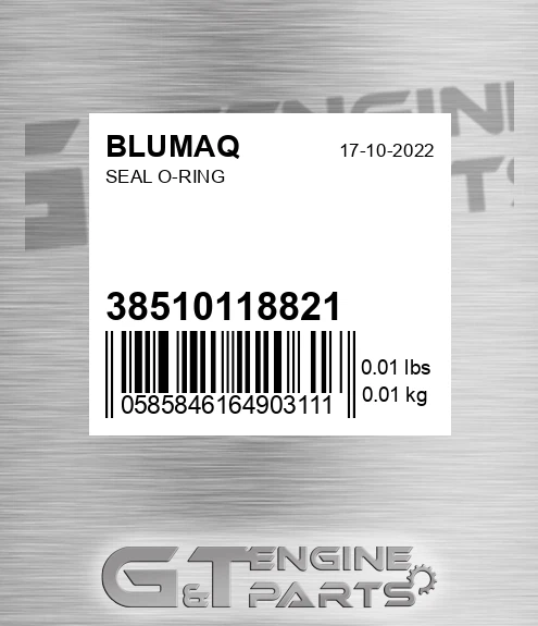 385-10118821 Seal O-ring for BLUMAQ
