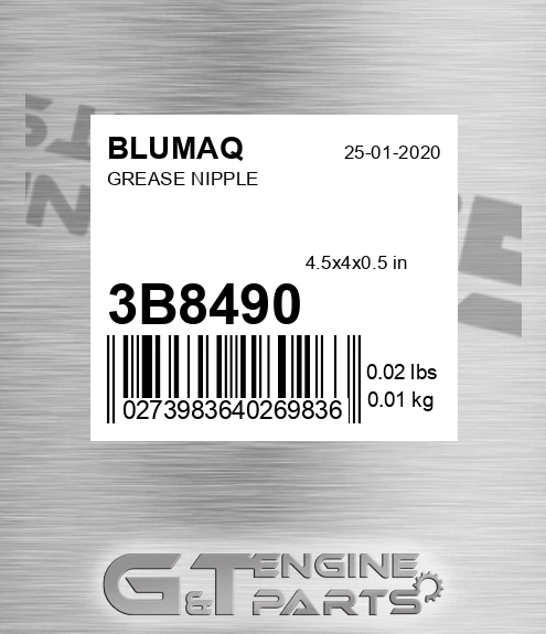 3B-8490 Grease Nipple for BLUMAQ