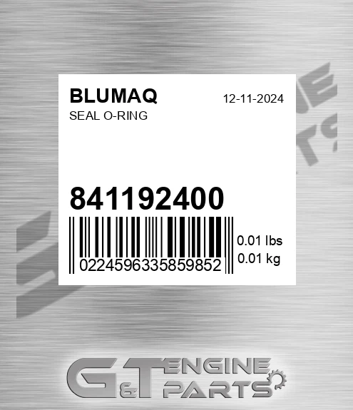 841192400 Seal O-ring for BLUMAQ