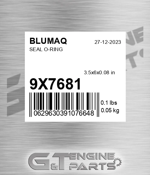 9X-7681 Seal O-ring for BLUMAQ