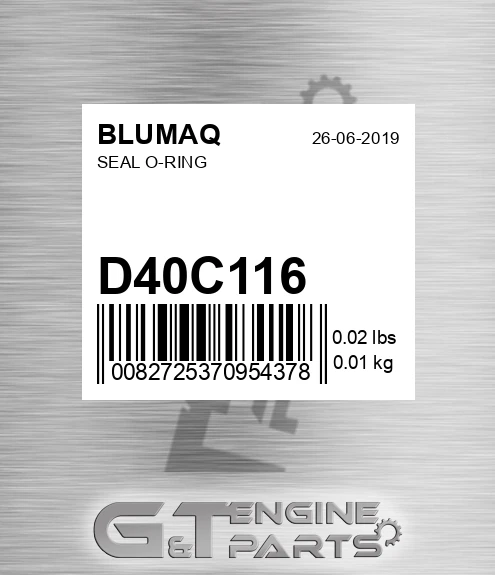 D40C116 Seal O-ring for BLUMAQ