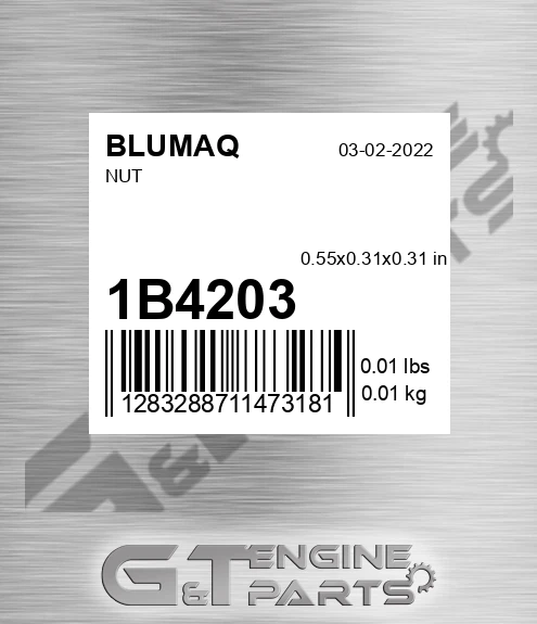 1B-4203 Nut for BLUMAQ