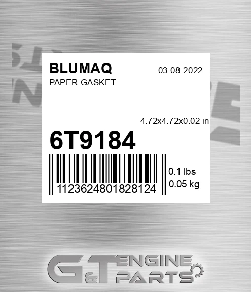 6T-9184 Paper Gasket for BLUMAQ