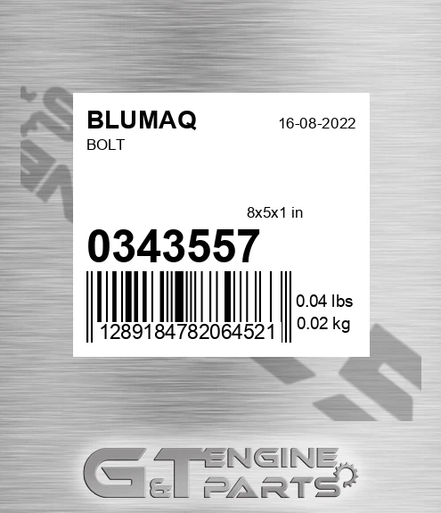 034-3557 Bolt for BLUMAQ