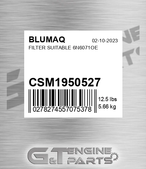 CSM1950527 Filter Suitable 6n6071oe
