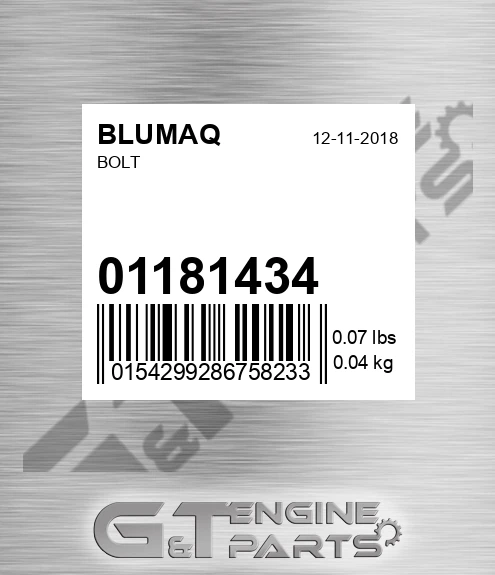 01181434 Bolt for BLUMAQ