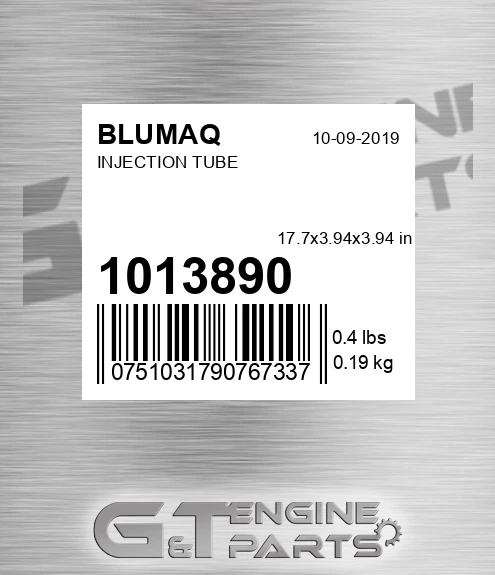 101-3890 Injection Tube for BLUMAQ