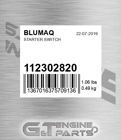 112302820 BLUMAQ Starter Switch