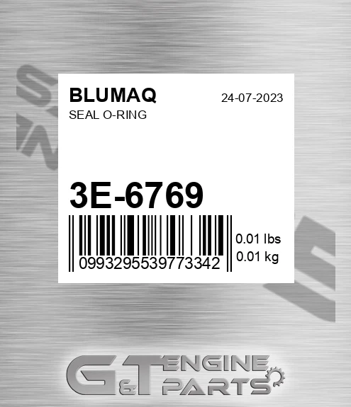 3E-6769 Seal O-ring for BLUMAQ