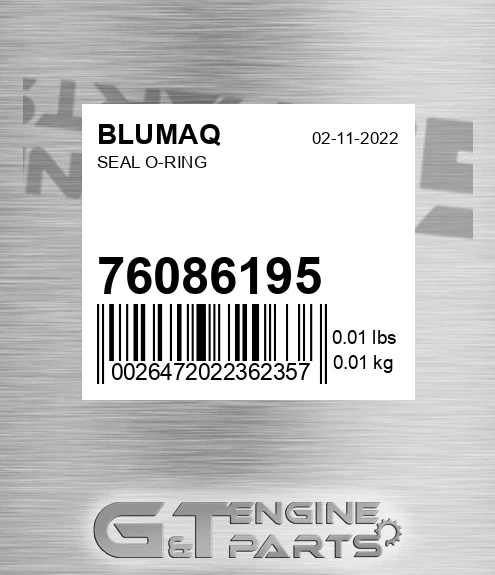 76086195 Seal O-ring