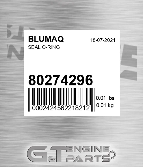 80274296 Seal O-ring