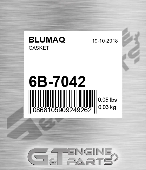 6B-7042 Gasket for BLUMAQ
