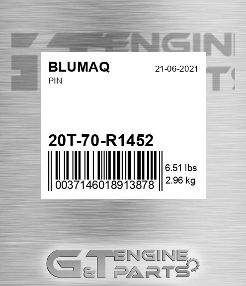 20T-70-R1452 Pin for BLUMAQ