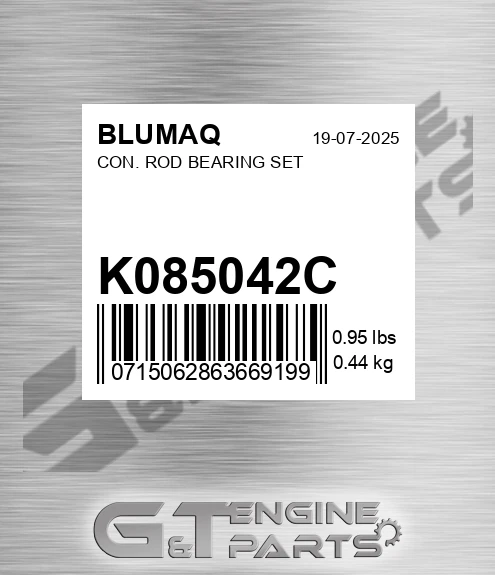 K085042C Con. Rod Bearing Set for BLUMAQ