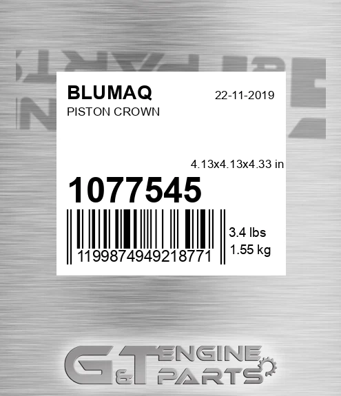 107-7545 Piston Crown for BLUMAQ