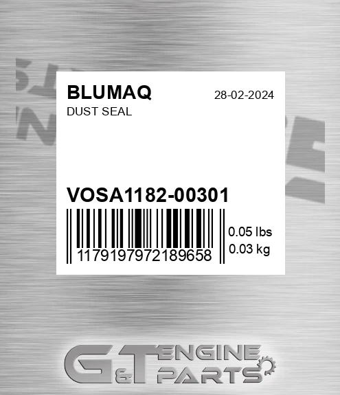 VOSA1182-00301 Dust Seal for BLUMAQ
