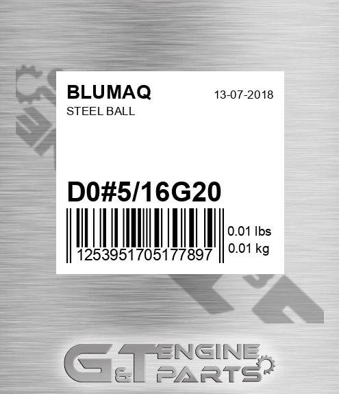 D0#5/16G20 Steel Ball for BLUMAQ