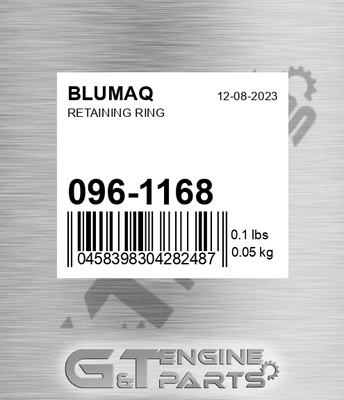 096-1168 Retaining Ring for BLUMAQ
