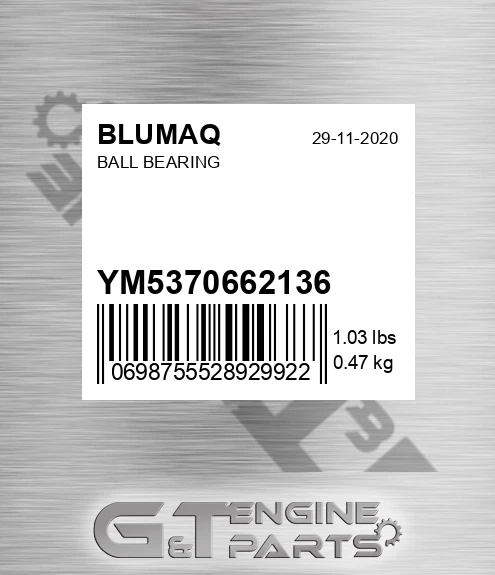 YM5370662136 Ball Bearing for BLUMAQ