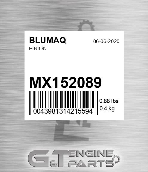 MX152089 BLUMAQ Pinion