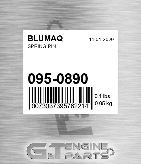 095-0890 Spring Pin for BLUMAQ