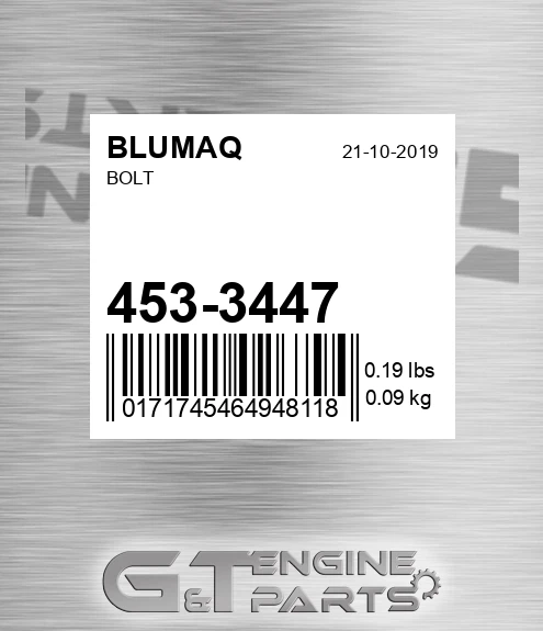 453-3447 Bolt for BLUMAQ