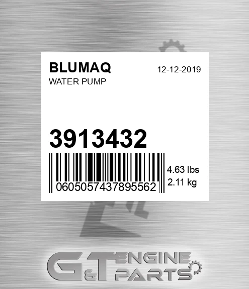 3913432 BLUMAQ Water Pump