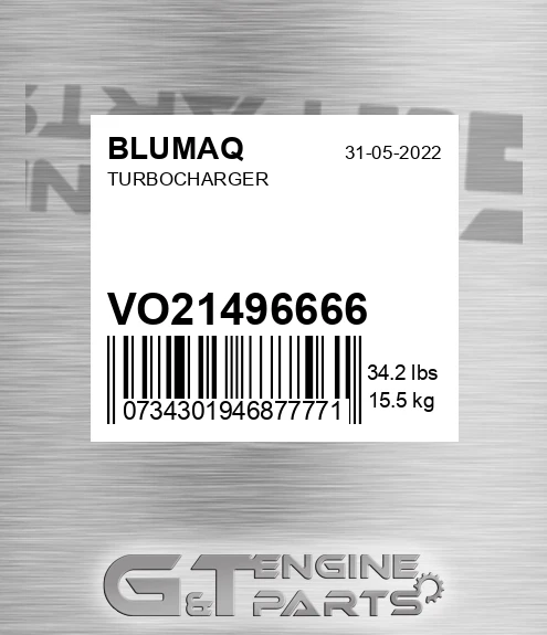 VO21496666 Turbocharger for BLUMAQ