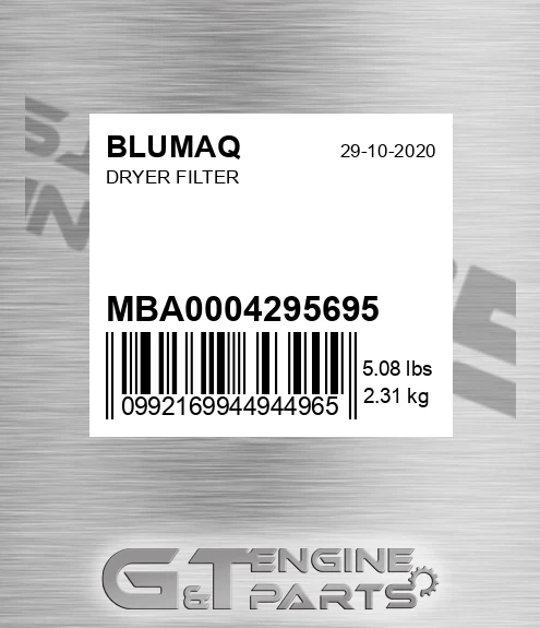 MBA0004295695 Dryer Filter for BLUMAQ