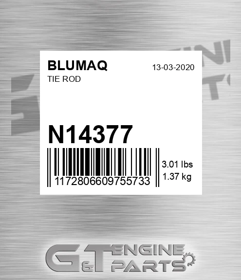 N14377 BLUMAQ Tie Rod