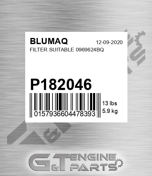 P182046 Filter Suitable 0969624bq