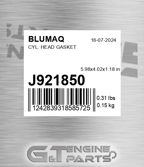 J921850 BLUMAQ Cyl. Head Gasket