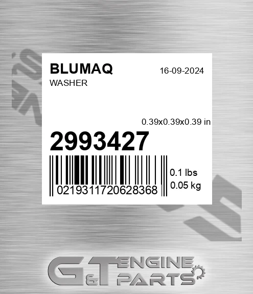 299-3427 Washer for BLUMAQ