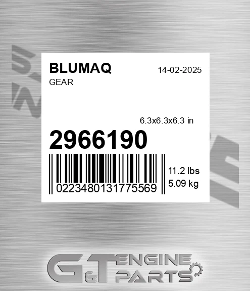 296-6190 Gear for BLUMAQ
