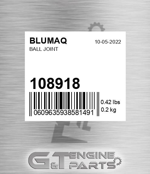 108918 Ball Joint for BLUMAQ