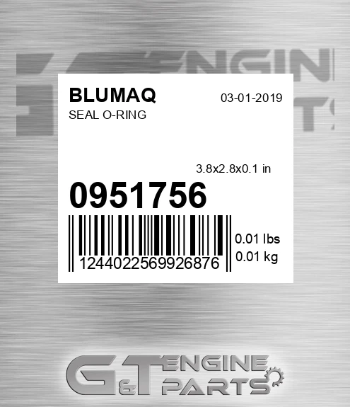 095-1756 Seal O-ring for BLUMAQ