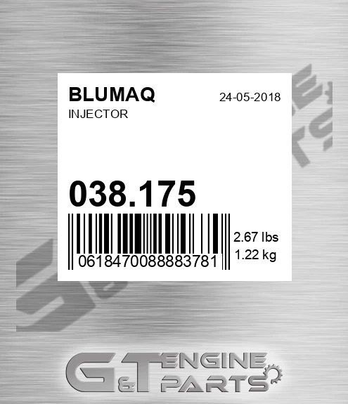 038.175 Injector for BLUMAQ