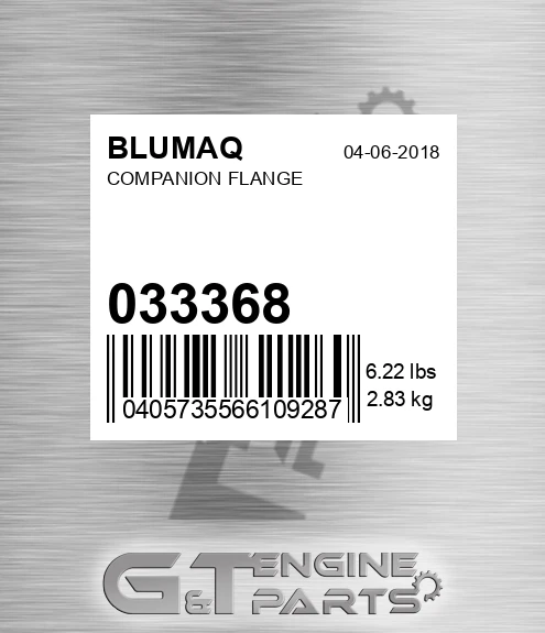 033.368 Companion Flange for BLUMAQ