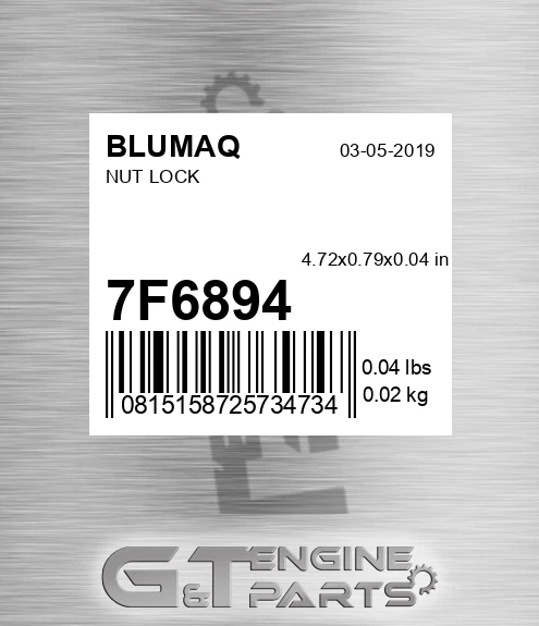 7F-6894 Nut Lock