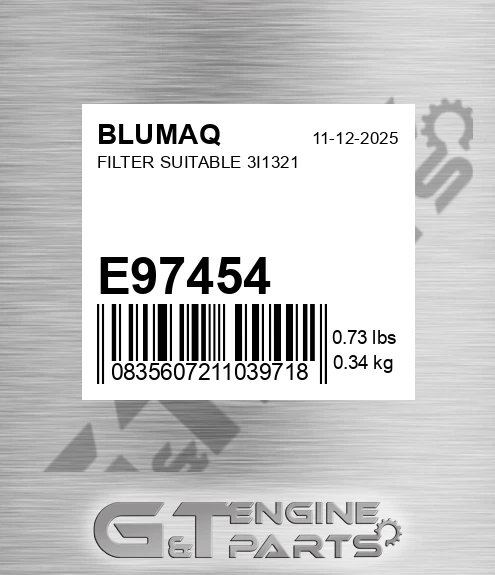 E97454 BLUMAQ Filter Suitable 3i1321