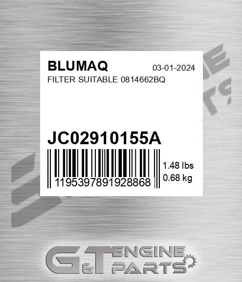 JC02/910155A Filter Suitable 0814662bq for BLUMAQ