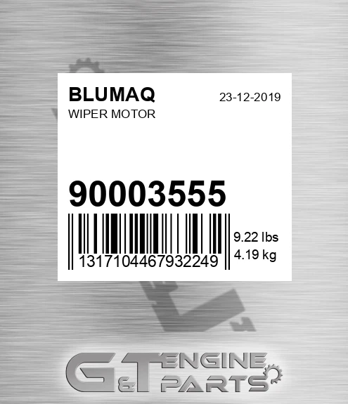 900.03555 Wiper Motor for BLUMAQ
