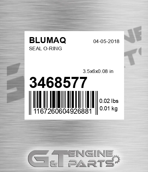 346-8577 Seal O-ring for BLUMAQ